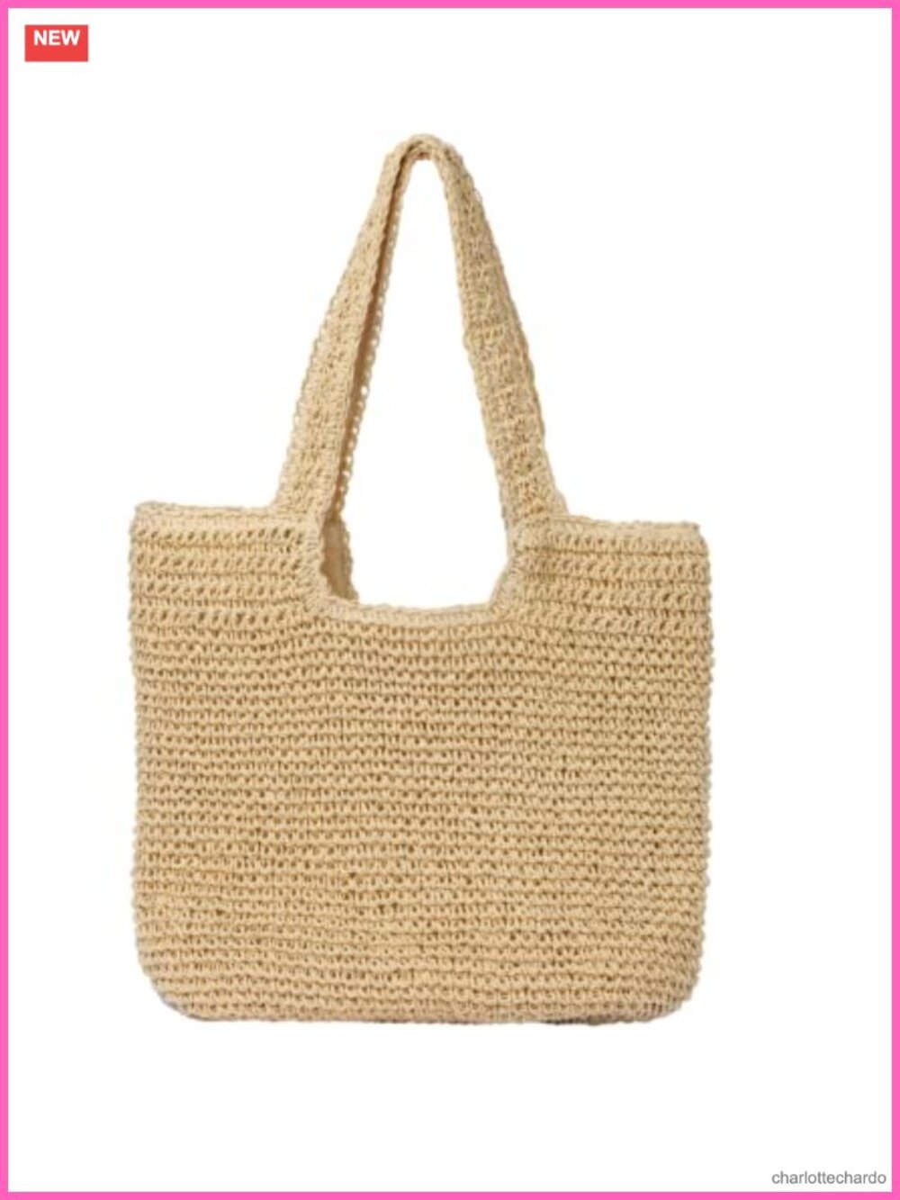 Handwoven Straw Beach Tote Bag Large Shoulder Purse Summer Vacation
